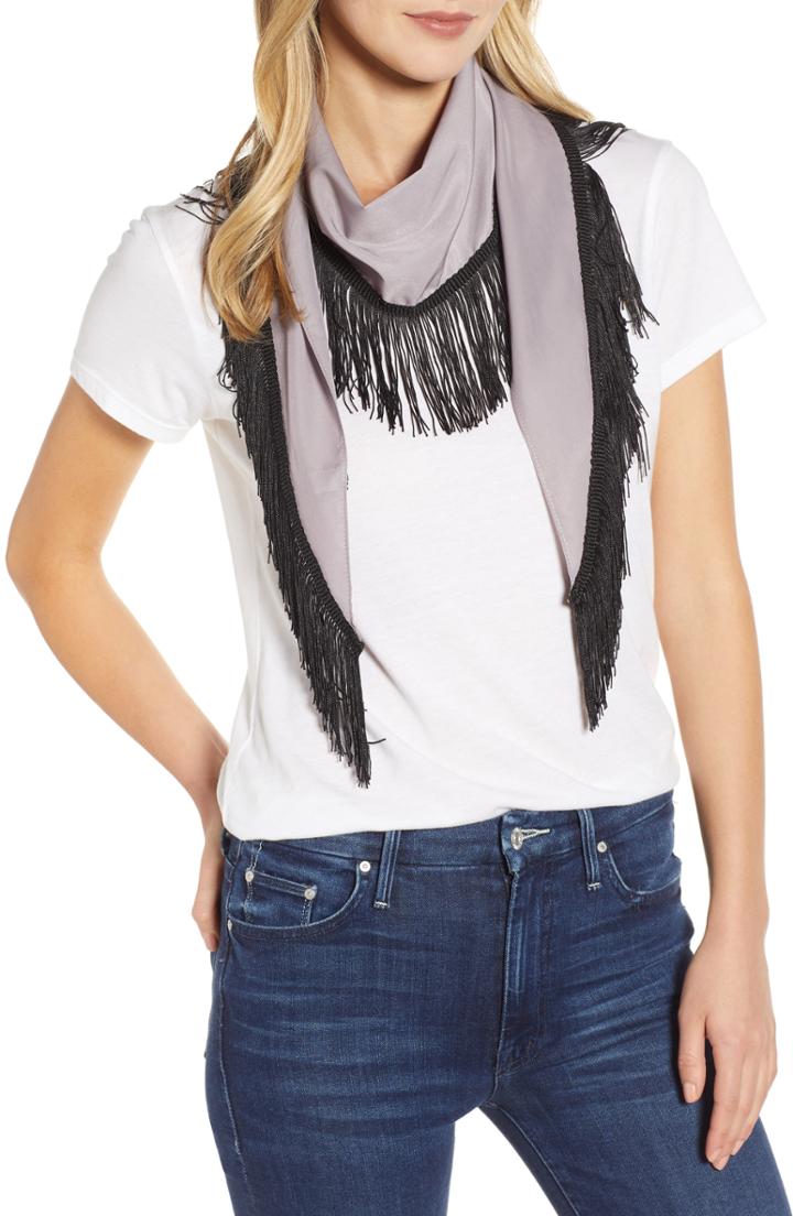 Women's Echo Fringe Frenzy Scarf, Size - Beige