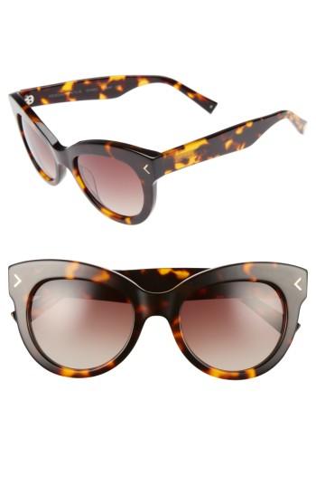 Women's Kendall + Kylie Charli 52mm Cat Eye Sunglasses - Dark Demi/ Shiny Gold