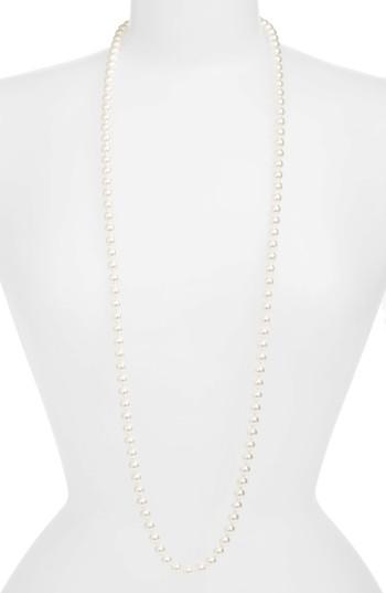 Women's Nadri 42-inch Glass Pearl Strand Rope Necklace