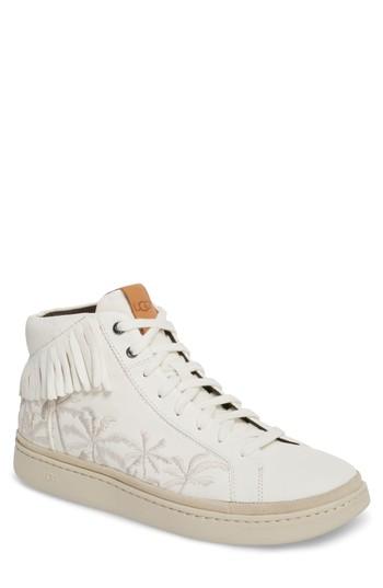 Men's Ugg Cali Fringe High Top Sneaker M - White