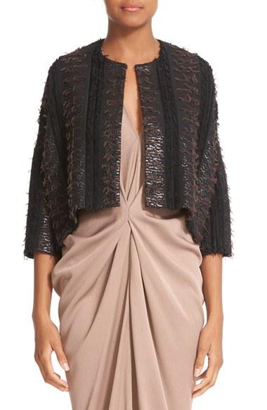 Women's Zero + Maria Cornejo Koy Stripe Jacquard Shrug