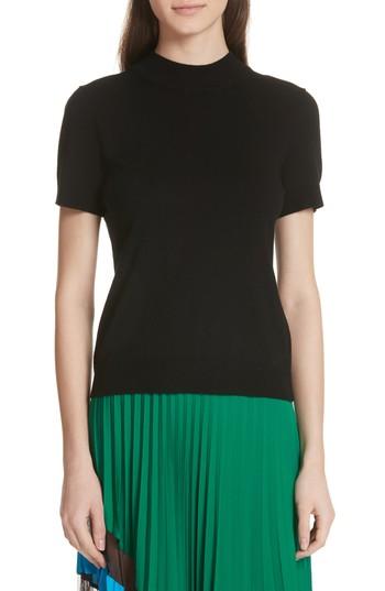 Women's Milly Mock Neck Tee - Black