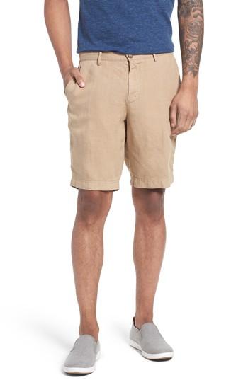 Men's Boss Crigan Linen Shorts R - Beige
