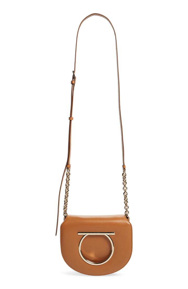 Salvatore Ferragamo Vela Leather Crossbody Bag -