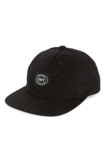 Men's Obey Stick Up Snapback Cap - Black