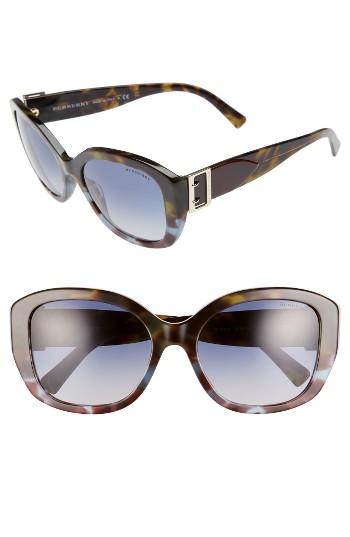 Women's Burberry 57mm Gradient Butterfly Sunglasses - Green/ Havana