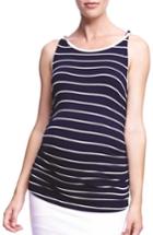 Women's The Urban Ma 'twist' Stripe Maternity Tank - Blue