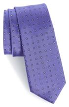 Men's Calibrate Descrete Geometric Silk Tie, Size - Purple