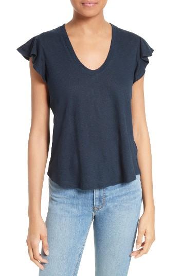 Women's La Vie Rebecca Taylor Washed Texture Jersey Tee - Grey