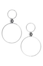 Women's Argento Vivo Double Circle Drop Earrings