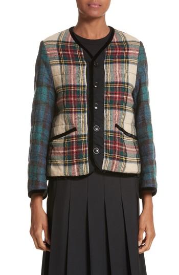 Women's Tricot Comme Des Garcons Mixed Tartan Wool Jacket