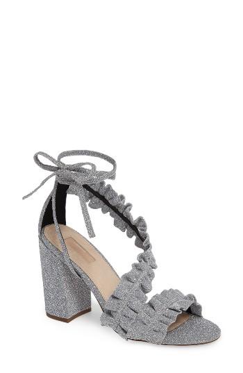 Women's Topshop Real Asymmetrical Ruffled Sandal .5us / 38eu - Grey