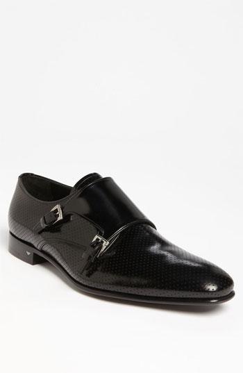 Prada Perforated Double Monk Strap Slip-on Black