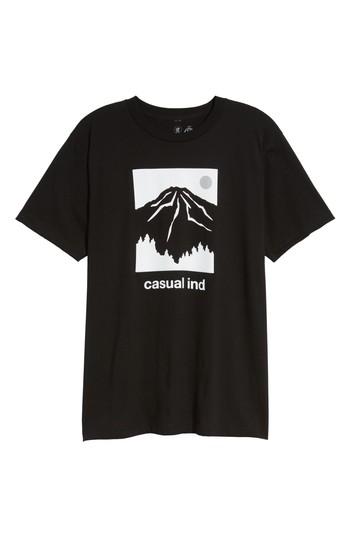Men's Casual Industrees Rainier T-shirt, Size - Black