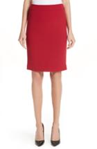 Women's Emporio Armani Wool Pencil Skirt Us / 44 It - Red