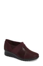 Women's Clarks Caddell Denali Ankle Loafer N - Burgundy