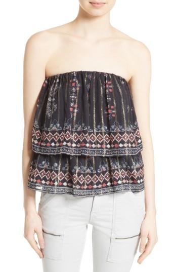 Women's Joie Lyana Tiered Strapless Top - Black