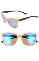 Women's Smith Colette 55mm Matte Mirrored Lens Sunglasses - Blush Matte Black