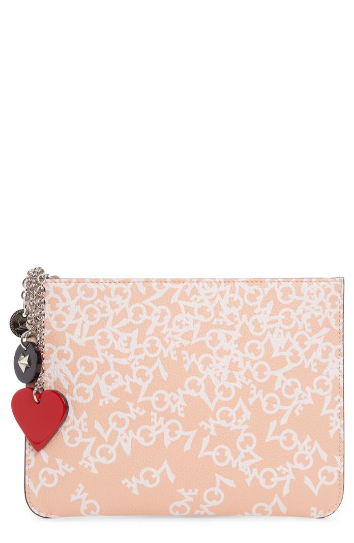 Christian Louboutin Loubicute Crazy Love Leather Pouch -