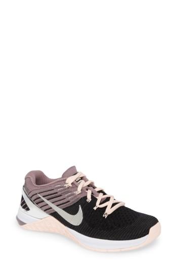 Women's Nike Metcon Dsx Flyknit Chrome Blush Training Shoe M - Black