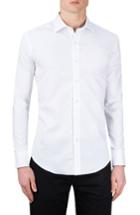 Men's Bugatchi Classic Fit Checkerboard Sport Shirt - White