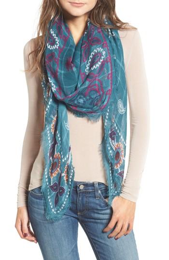 Women's Treasure & Bond Print Textured Square Scarf, Size - Pink