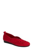 Women's Arche 'nityka' Water Resistant Leather Flat Us / 38eu - Red