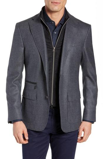 Men's Robert Graham Downhill Sport Coat With Removable Bib - Grey