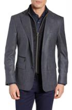 Men's Robert Graham Downhill Sport Coat With Removable Bib - Grey