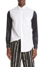 Men's 3.1 Phillip Lim Woven Shirt With Rayon Sleeves - White