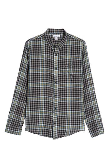 Men's The Rail Brushed Plaid Shirt - Grey
