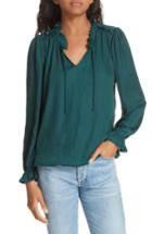 Women's Dolan Cinched Hem Blouse - Green