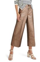 Women's Madewell Langford Metallic Crop Wide Leg Pants - Metallic
