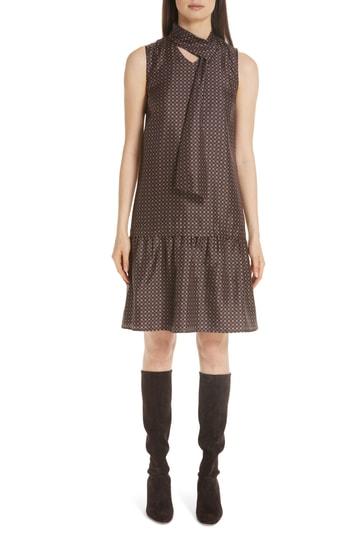 Women's Lafayette 148 New York Abbie Silk Dress - Blue