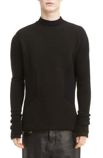 Men's Rick Owens Fisherman Mock Neck Sweater - Ivory