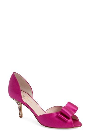 Women's Kate Spade New York 'sela' Glitter Heel D'orsay Pump