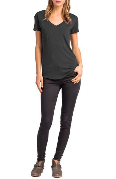 Women's Lamade V-neck Pocket Tee - Grey