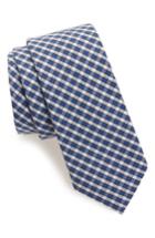 Men's 1901 Check Cotton Tie, Size - Blue