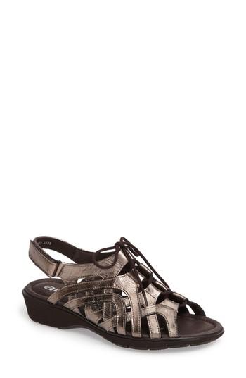 Women's Ara Liv Lace-up Sandal .5us / 37eu - Metallic
