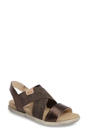 Women's Ecco Damara Cross-strap Sandal -8.5us / 39eu - Grey