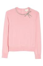 Women's Kate Spade New York Bow Embellished Sweater, Size - Pink
