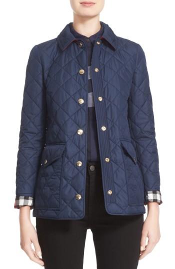 Women's Burberry Westbridge Quilted Jacket - Green
