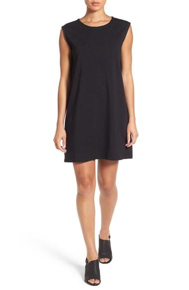 Women's Eileen Fisher Stretch Organic Cotton Jersey Shift Dress