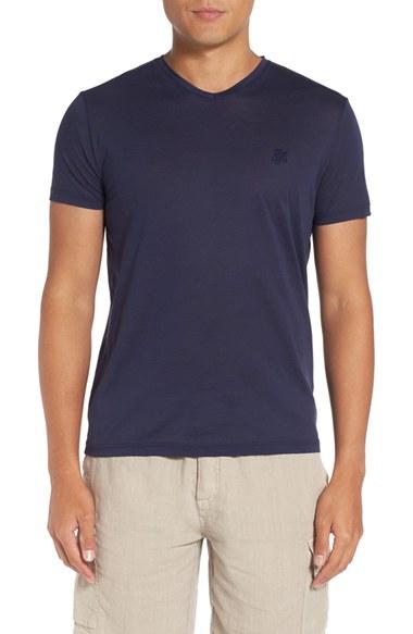 Men's Vilebrequin V-neck T-shirt, Size - Blue