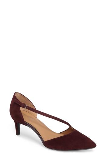 Women's Calvin Klein Page Pointy Toe Pump M - Burgundy