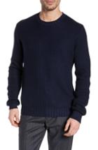 Men's Samuelsohn Thomas Merino Wool Crewneck Sweater - Blue