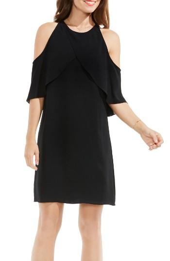 Women's Vince Camuto Crossover Cold Shoulder Shift Dress