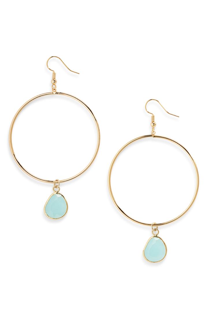 Women's Elise M. Ryleigh Crystal Pendant Hoop Earrings