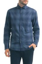 Men's Good Man Brand Check Sport Shirt, Size - Blue