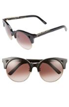 Women's Pared Up & At Em 55mm Retro Sunglasses - Black/ Gold Brown
